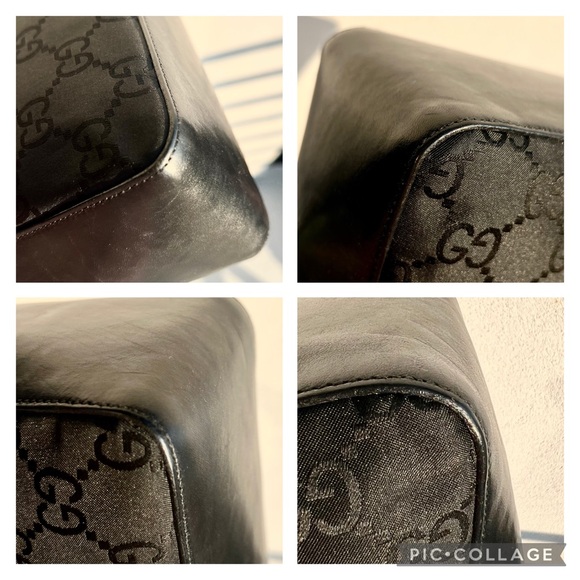 Gucci GG Monogram Nylon Leather Shoulder Bag - Picture 9 of 15